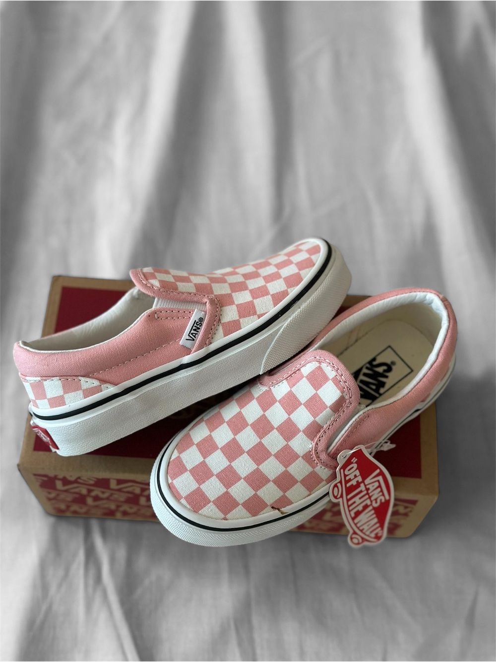 Little Kids Classic Slip-On Checkerboard Shoe NWT size 11.5